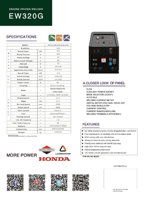 KOVO GASOLINE EW320G R сварочная машина для производства электроэнергии прочная 930*620*640MM